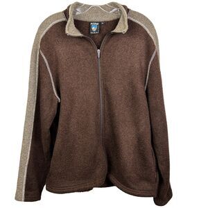 Kuhl Full Zip Alfpaca Fleece Jacket Sweatshirt Outdoors Casual Long Slv Men's M